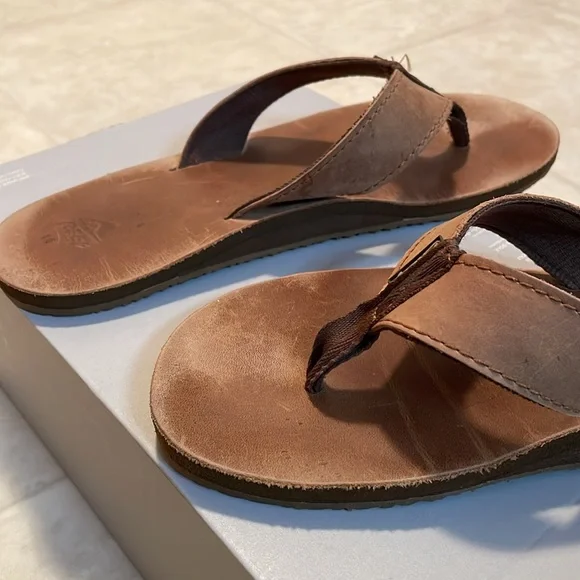 Reef leather smoothy flip flop men’s size 10 - Picture 7 of 11